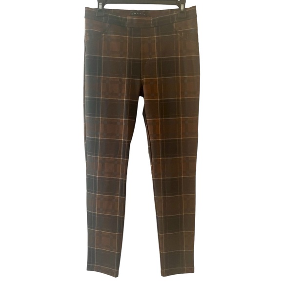 ANTHROPOLOGIE Sanctuary Plaid Runway Leggings - Brown Pattern - M - Picture 5 of 12
